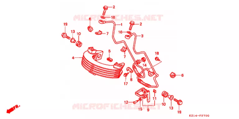 RADIATEUR D'HUILE Honda MOTO 250 XR 1993  XR250RP