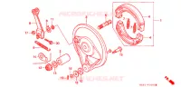 FLASQUE   MACHOIRES DE FREIN ARRIERE pour Honda JAZZ 50 de 1991