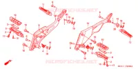 REPOSE PIED pour Honda CB 400 SUPER FOUR SOLID COLOR de 2001