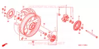 ROUE ARRIERE pour Honda CB 400 SUPER FOUR SOLID COLOR de 2001