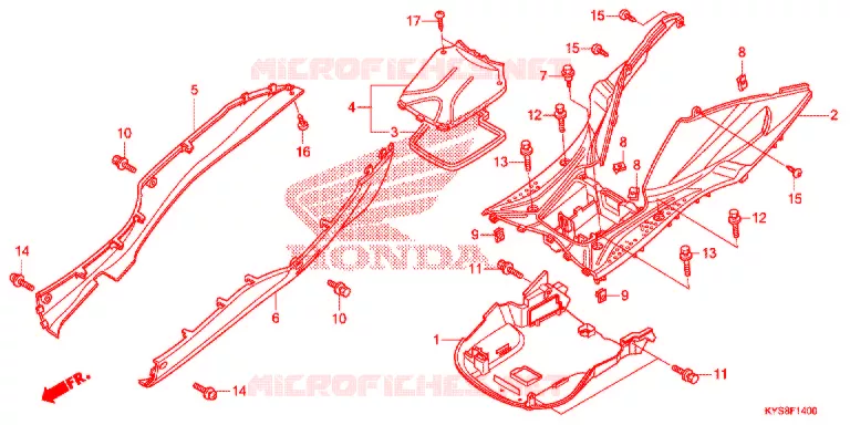 MARCHE PIEDS Honda SCOOTER 125 CHS 2016  CHS1252WHC