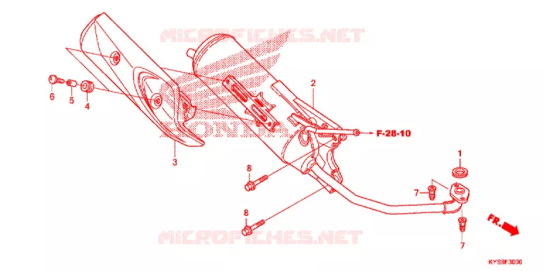 SILENCIEUX D'ECHAPPEMENT Honda SCOOTER 125 CHS 2016  CHS1252WHC