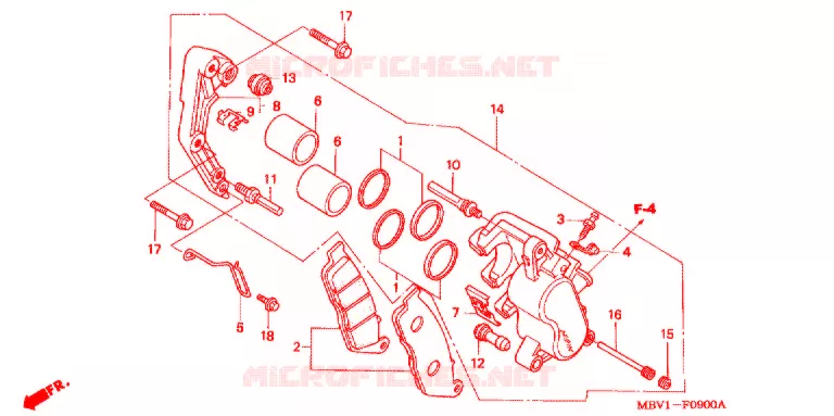 ETRIER DE FREIN AVANT Honda MOTO 400 SCRAMBLER 1998  CL400W