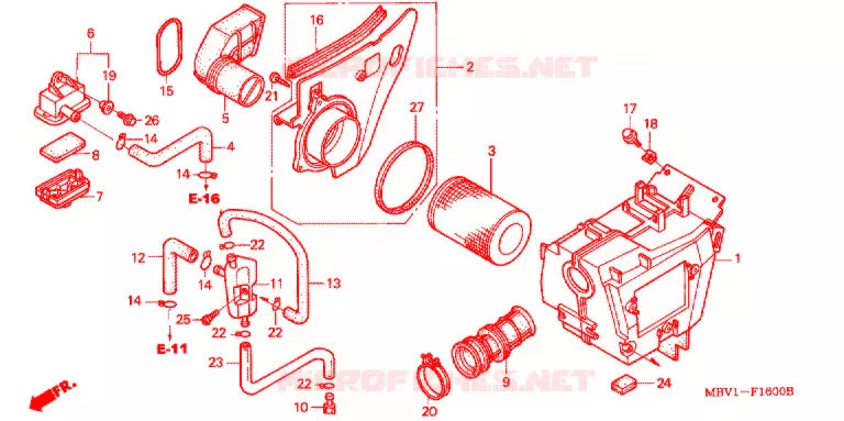 FILTRE A AIR Honda MOTO 400 SCRAMBLER 1998  CL400W