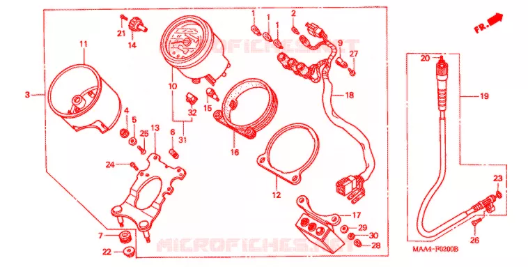 COMPTEUR Honda MOTO 1100 SHADOW 2004  VT1100C4