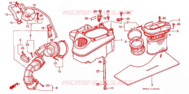 FILTRE A AIR Honda MOTO 1100 SHADOW 1990  VT1100CL