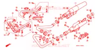 SILENCIEUX D'ECHAPPEMENT pour Honda VT 1100 SHADOW SPIRIT de 1999