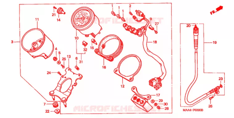 COMPTEUR Honda MOTO 1100 SHADOW 2004  VT1100C4