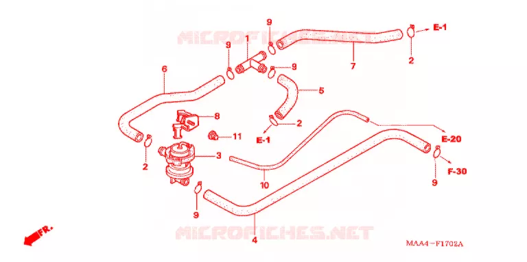 COMMANDE INJECTION D'AIR SOUPAPE Honda MOTO 1100 SHADOW 2005  VT1100C5_A