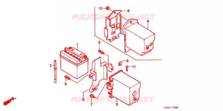 BATTERIE Honda MOTO 100 C100 2011  C100MB_MA
