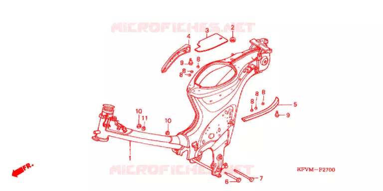 CADRE Honda MOTO 100 C100 2011  C100MB_MA