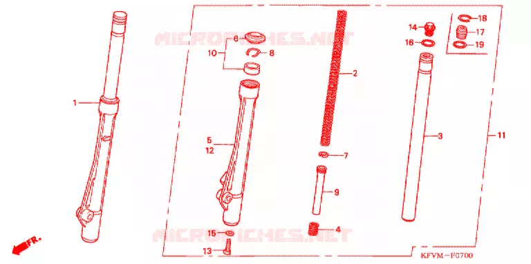 FOURCHE Honda MOTO 100 C100 2012  C100MB_MA
