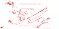 PEDALE   KICK pour Honda SUPER CUB 50 CUSTOM de 1999