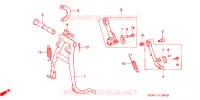 BEQUILLE pour Honda SUPER CUB 50 DELUXE de 2002