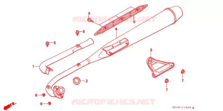 SILENCIEUX D'ECHAPPEMENT Honda SCOOTER 50 C50 2004  C50ST2_J
