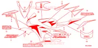 AUTOCOLLANTS (5) pour Honda CBR 1000 RR FIREBLADE TRICOLORE de 2011