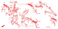 REPOSE PIED pour Honda CBR 1000 RR FIREBLADE TRICOLOUR de 2011