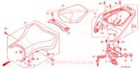 SELLE pour Honda CBR 1000 RR FIREBLADE TRICOLOUR de 2011
