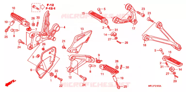 REPOSE PIED Honda MOTO 1000 CBR 2011  CBR1000RRB