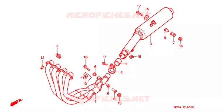 SILENCIEUX D'ECHAPPEMENT Honda MOTO 600 CBR 1991  CBR600F2M