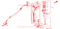 MAITRE CYLINDRE DE FREIN ARRIERE pour Honda CBR 600 F3 SUPER SPORT de 1996