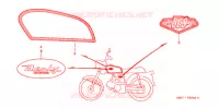 AUTOCOLLANTS (CD50SW) pour Honda BENLY CD 50 SPECIAL de 1998