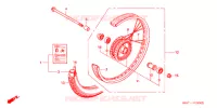 ROUE AVANT pour Honda BENLY CD 50 SPECIAL de 1998