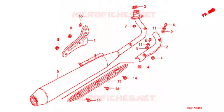 SILENCIEUX D'ECHAPPEMENT Honda MOTO 50 BENLY 1998  CD50SW