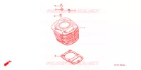 CYLINDRE pour Honda NX 125 de 1990