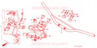 GUIDON   TE SUPERIEUR   CONTACTEUR A CLES pour Honda NX 125 de 1990