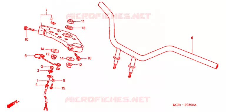GUIDON - TE DE FOURCHE Honda MOTO 250 MAGNA 1998  VT250CV