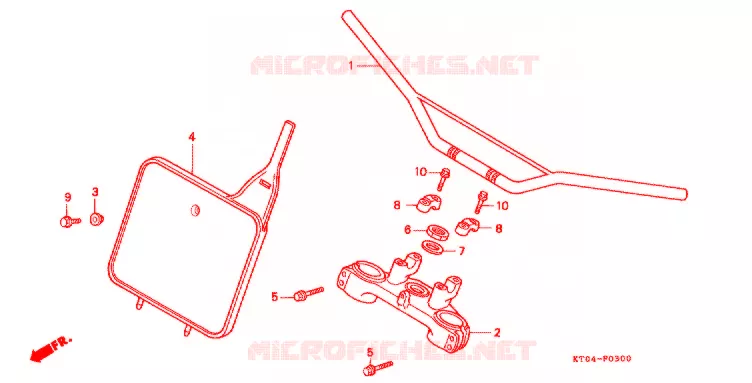 GUIDON Honda MOTO 200 XR 2001  XR200R1