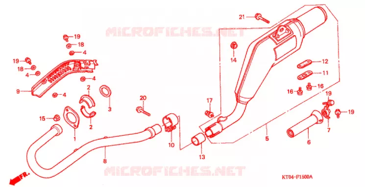 SILENCIEUX D'ECHAPPEMENT Honda MOTO 200 XR 1994  XR200RR