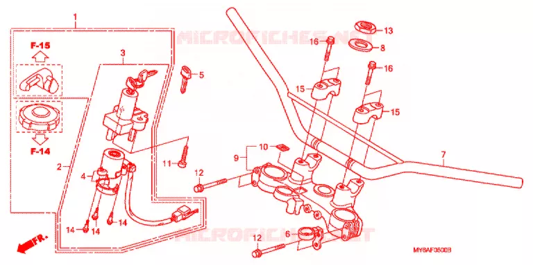 GUIDON Honda MOTO 650 XR 2002  XR650L2