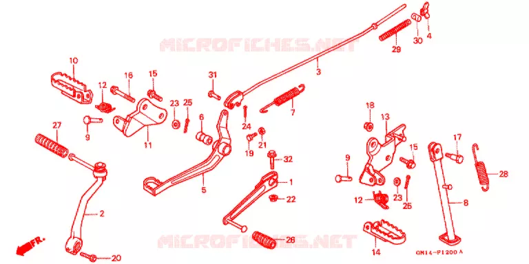 PEDALE Honda MOTO 80 XR 1990  XR80RL