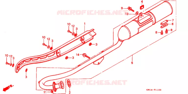 SILENCIEUX D'ECHAPPEMENT Honda MOTO 80 XR 1990  XR80RL