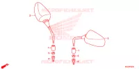 RETROVISEUR pour Honda CB 500 X ABS WHITE de 2015