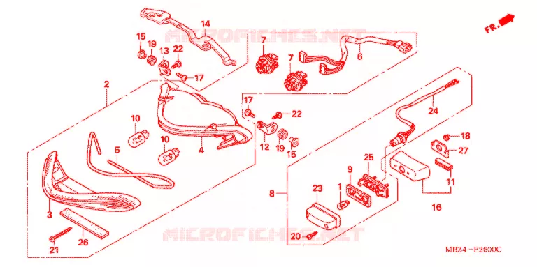 FEU ARRIERE Honda MOTO 600 HORNET 2006  CB600F6_A