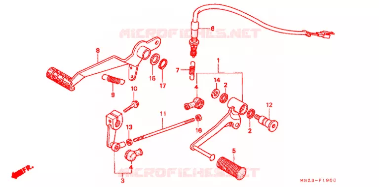 SELECTEUR - PEDALE DE FREIN Honda MOTO 600 HORNET 1998  CB600FW