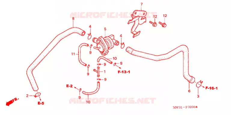 COMMANDE INJECTION D'AIR SOUPAPE Honda MOTO 750 CB 2002  CB750F21_J