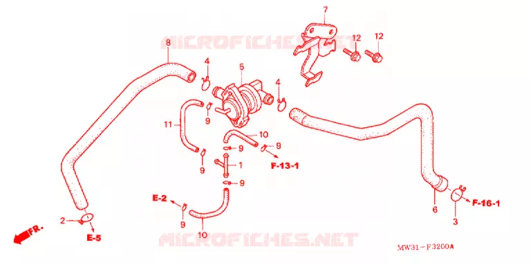 COMMANDE INJECTION D'AIR SOUPAPE Honda MOTO 750 CB 2005  CB750F5