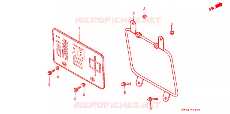 PLAQUE D'IMMATRICULATION Honda MOTO 750 CB 2007  CB750L7