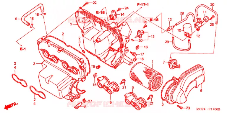 FILTRE A AIR Honda MOTO 900 HORNET 2002  CB900F2
