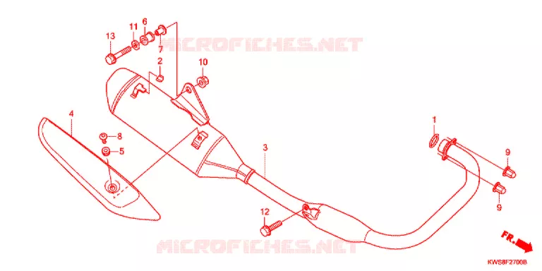 SILENCIEUX D'ECHAPPEMENT Honda MOTO 110 CB 2014  CBF110ME