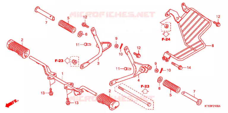 REPOSE PIED (1) Honda MOTO 125 CBF 2007  CBF1256_2ID