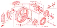 ROUE ARRIERE (2) pour Honda CBF 125 M STUNNER Front brake drum de 2009