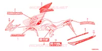 AUTOCOLLANTS pour Honda CBF 160 UNICORN de 2015