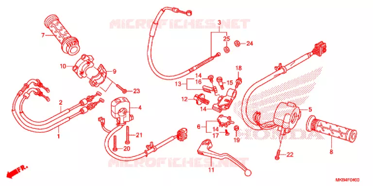 LEVIER DE GUIDON - CABLE - COMMODO Honda MOTO 1000 CBR 2015  CBR1000SF