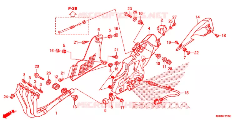 SILENCIEUX D'ECHAPPEMENT Honda MOTO 1000 CBR 2015  CBR1000SF