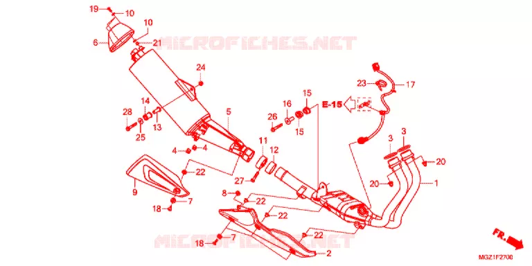 SILENCIEUX D'ECHAPPEMENT Honda MOTO 400 CB 2016  CB400FD